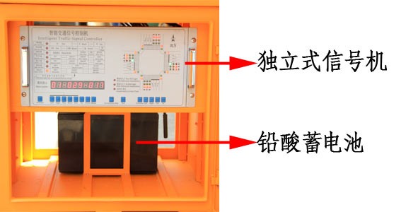 太陽(yáng)能信號(hào)燈內(nèi)部示意圖